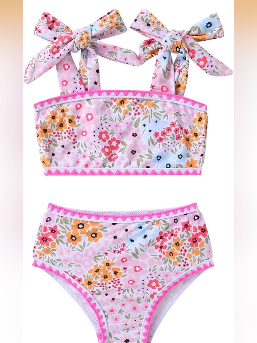 Girls Two Piece Color Block Stripe Swimwear 1048/bb5